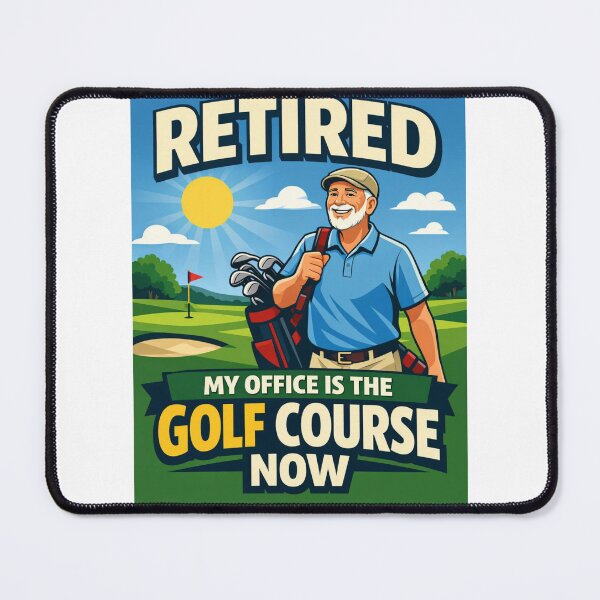 Item preview, Retired My Office Is The Golf Course Now Vector Bearded Golfer Funny designed and sold by Print Loft.