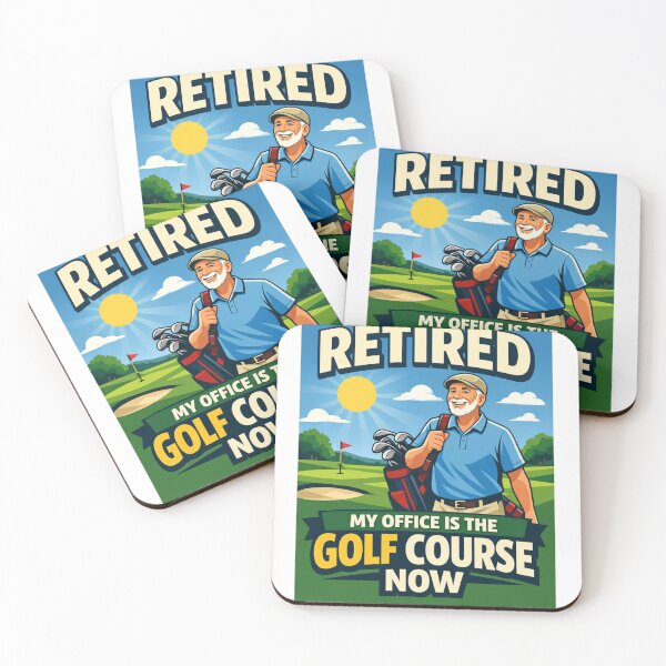 Item preview,  Retired My Office Is The Golf Course Now Vector Bearded Golfer Funny designed and sold by Print Loft.