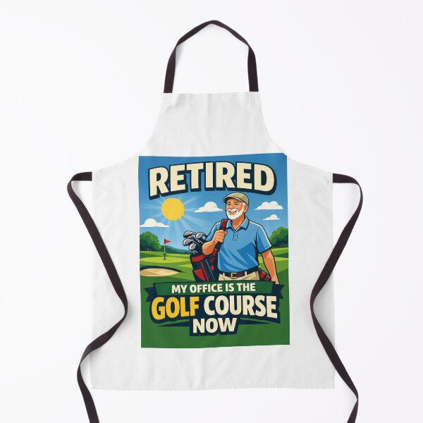 Item preview, Retired My Office Is The Golf Course Now Vector Bearded Golfer Funny designed and sold by Print Loft.