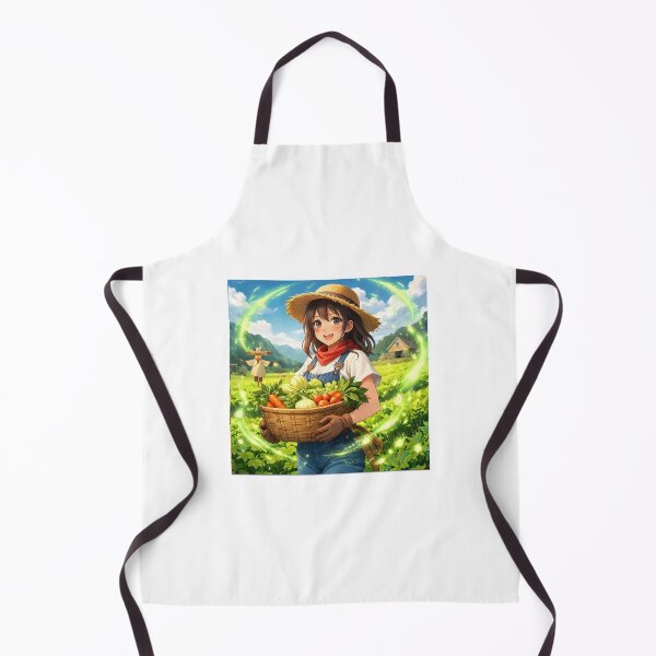 Item preview, Whimsical Anime Farm Girl | Cottagecore Harvest Aesthetic | Cute Farming Art designed and sold by Anshugoyal.