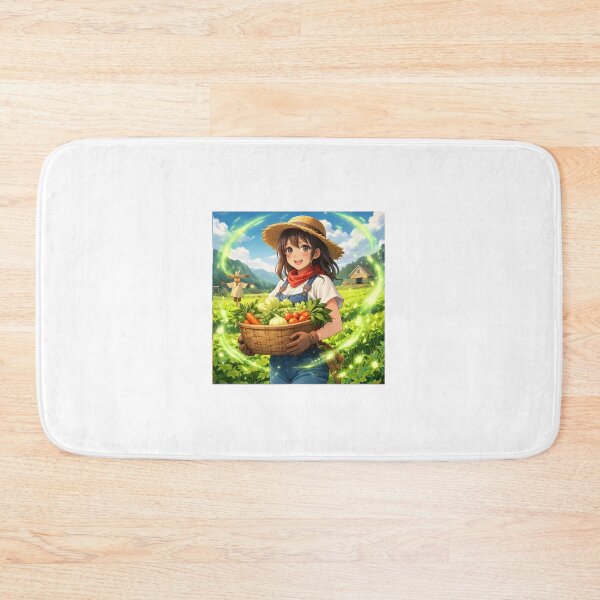 Item preview, Whimsical Anime Farm Girl | Cottagecore Harvest Aesthetic | Cute Farming Art designed and sold by Anshugoyal.