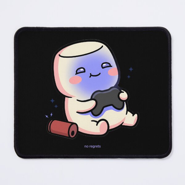 Item preview, No Regrets Funny Gamer Marathon Gaming Humor Cute Character designed and sold by how-is-design.