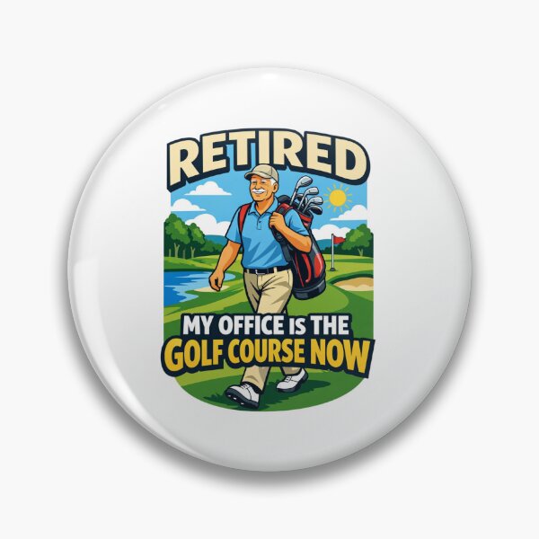 Item preview,  Retired My Office Is The Golf Course Now Flat Vector Cartoon Funny Retirement Gift designed and sold by Print Loft.