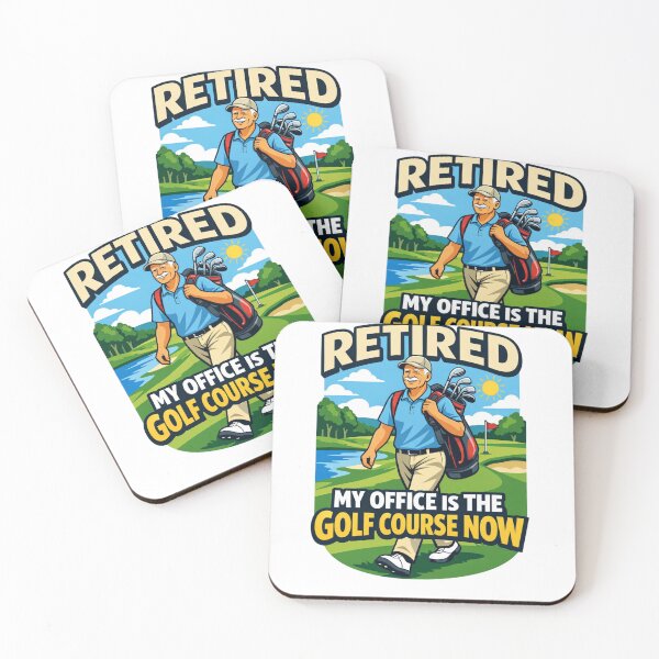 Item preview,  Retired My Office Is The Golf Course Now Flat Vector Cartoon Funny Retirement Gift designed and sold by Print Loft.