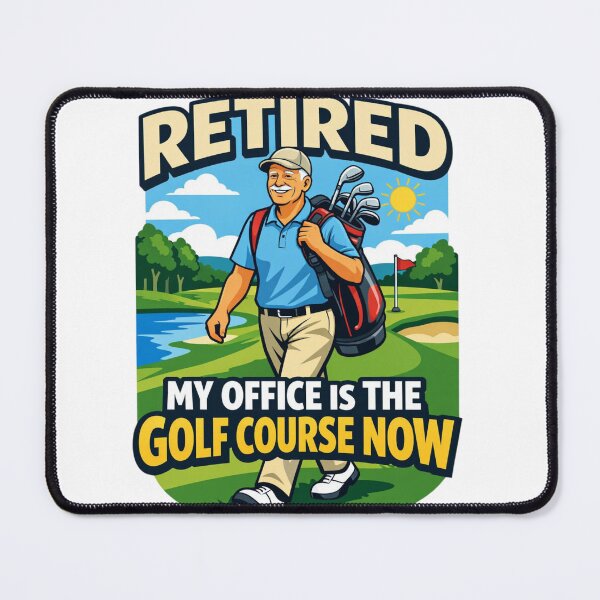Item preview,  Retired My Office Is The Golf Course Now Flat Vector Cartoon Funny Retirement Gift designed and sold by Print Loft.