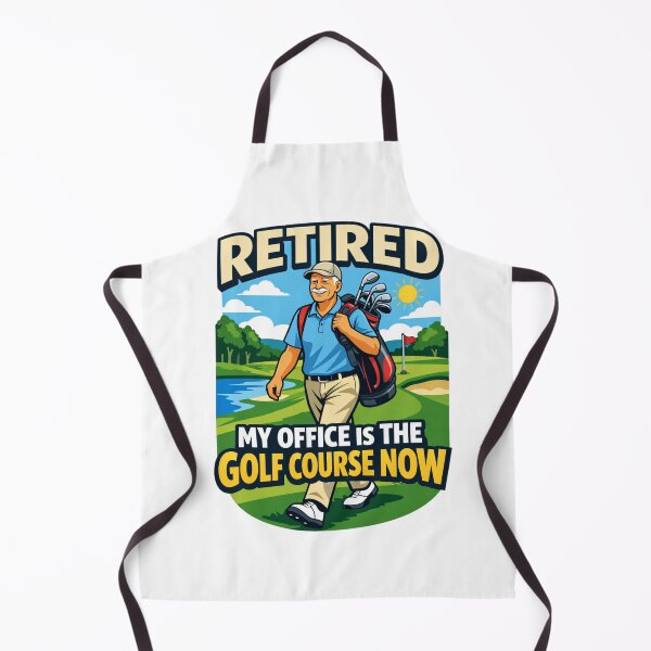 Item preview, Retired My Office Is The Golf Course Now Flat Vector Cartoon Funny Retirement Gift designed and sold by Print Loft.