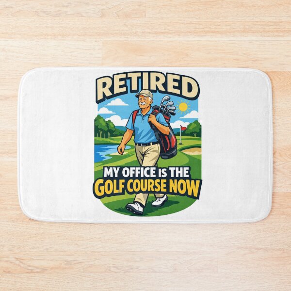 Item preview,  Retired My Office Is The Golf Course Now Flat Vector Cartoon Funny Retirement Gift designed and sold by Print Loft.