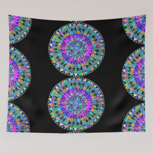 Item preview, Electric Glow Mandala designed and sold by Stitched Stories.