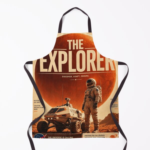 Item preview, The Explorer – Vintage NASA Retro Futurism Poster designed and sold by Watchyyy.
