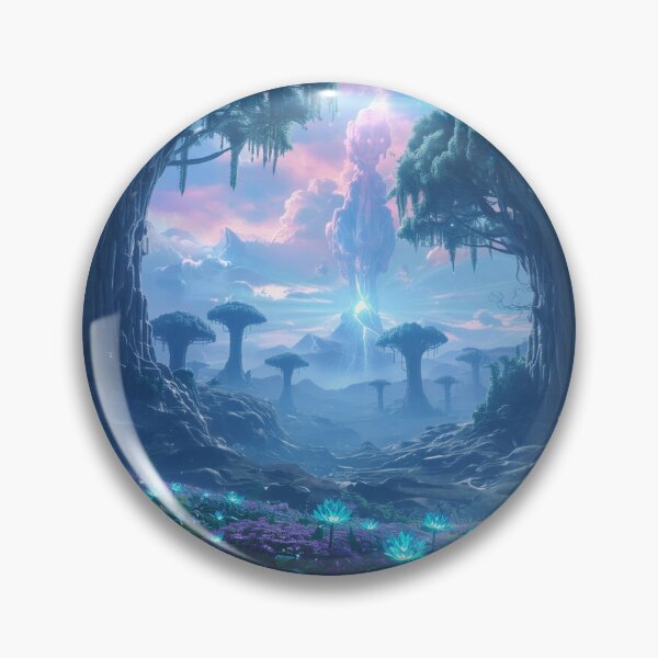 Item preview, Sapphire Giant Forest Fantasy Alien Landscape designed and sold by Luminous Wilds.