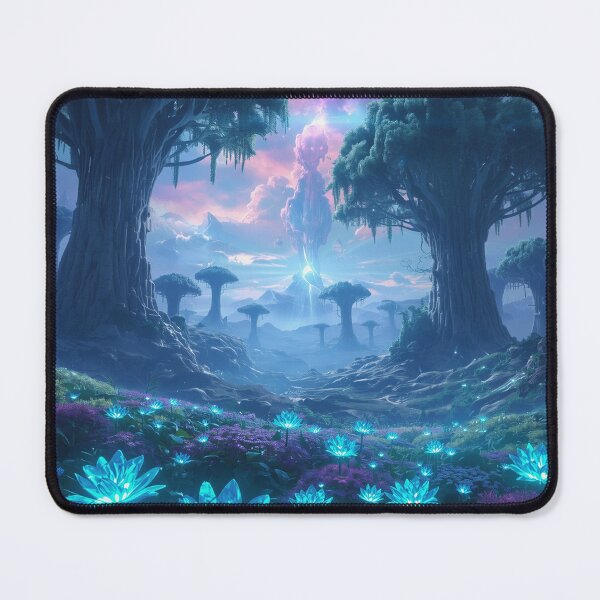Item preview, Sapphire Giant Forest Fantasy Alien Landscape designed and sold by Luminous Wilds.