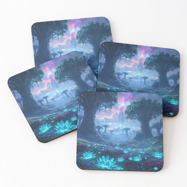 Item preview, Sapphire Giant Forest Fantasy Alien Landscape designed and sold by Luminous Wilds.