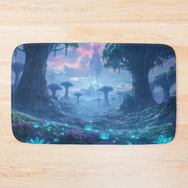 Item preview, Sapphire Giant Forest Fantasy Alien Landscape designed and sold by Luminous Wilds.