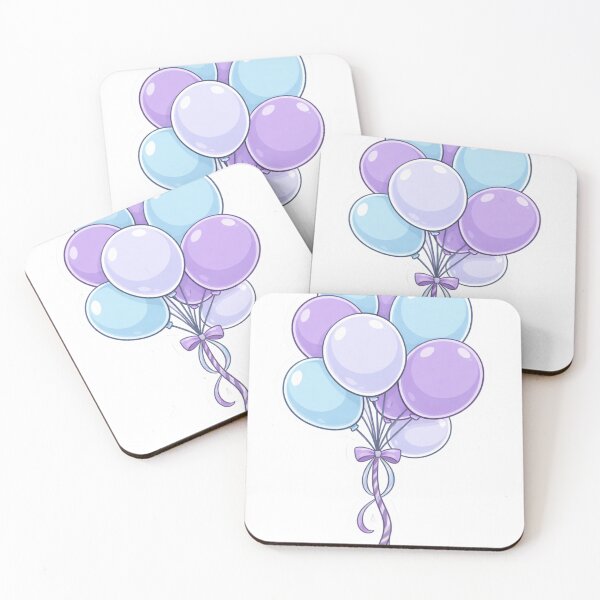Item preview, Pastel Purple and Blue Balloon Bunch – Aesthetic Party Celebration Art designed and sold by Sepia soul.