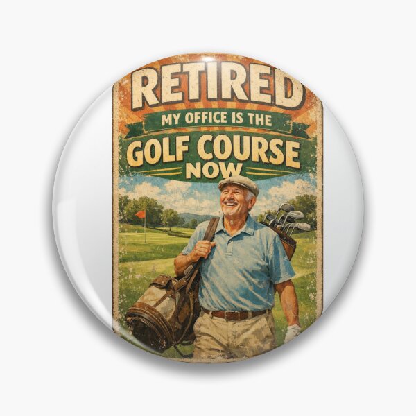 Item preview, Retired My Office Is The Golf Course Now Retro Bearded Golfer Funny Retirement Gift designed and sold by Print Loft.