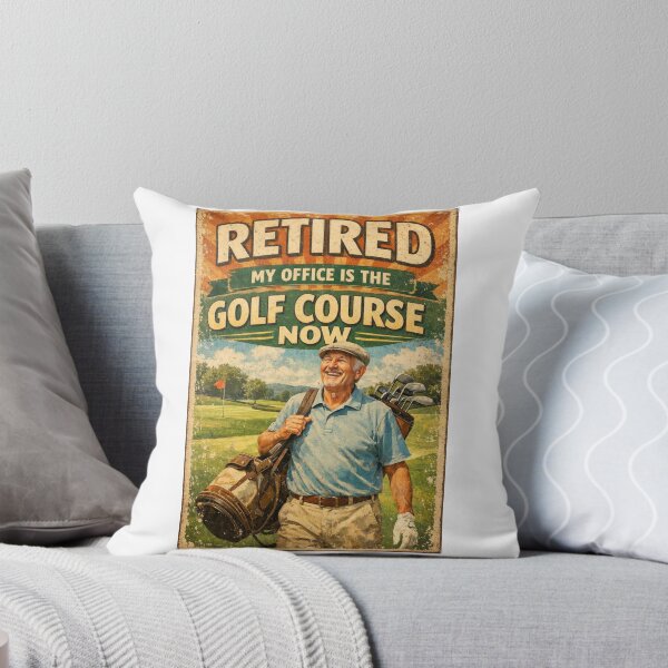 Item preview, Retired My Office Is The Golf Course Now Retro Bearded Golfer Funny Retirement Gift designed and sold by Print Loft.