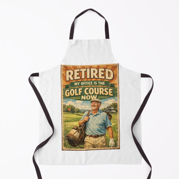 Item preview, Retired My Office Is The Golf Course Now Retro Bearded Golfer Funny Retirement Gift designed and sold by Print Loft.