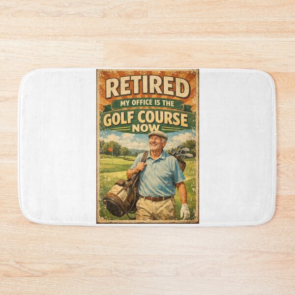 Item preview, Retired My Office Is The Golf Course Now Retro Bearded Golfer Funny Retirement Gift designed and sold by Print Loft.