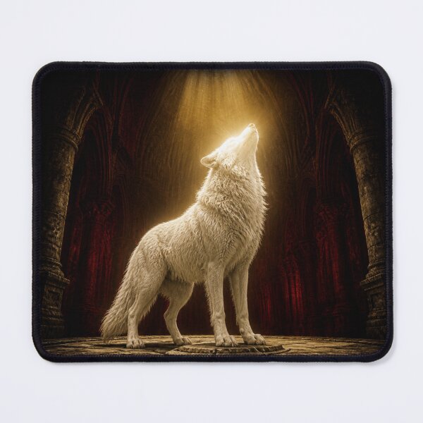 Item preview, Tota Apparet Full Revelation Gothic Wolf Dark Art Print designed and sold by GeoWhimsy Studio.