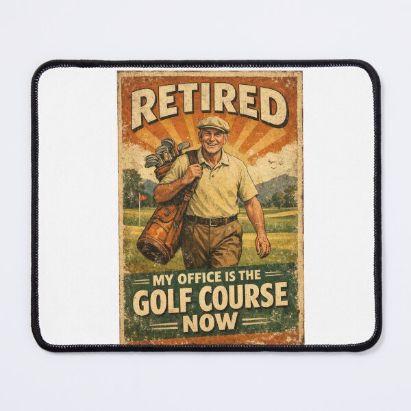 Item preview, Retired My Office Is The Golf Course Now Retro Vintage Funny Retirement Gift For Golfer designed and sold by Print Loft.
