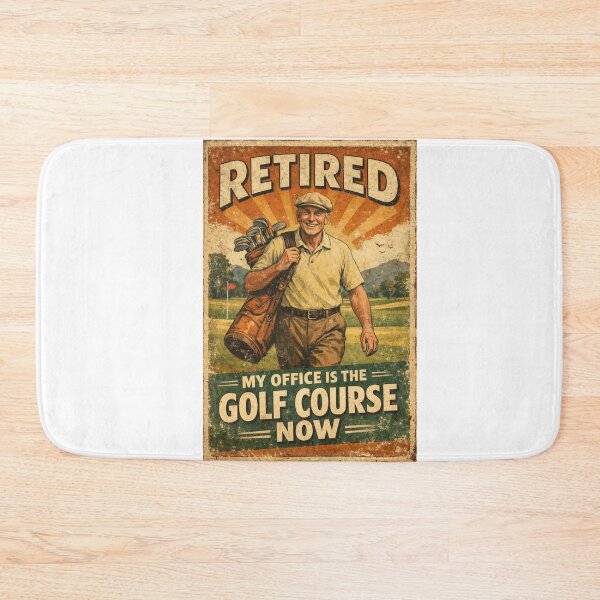 Item preview, Retired My Office Is The Golf Course Now Retro Vintage Funny Retirement Gift For Golfer designed and sold by Print Loft.