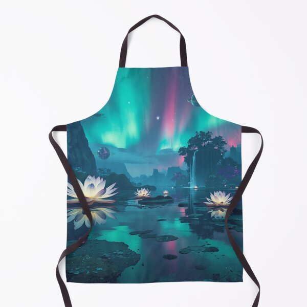 Item preview, Aurora Lotus Sanctuary Fantasy Landscape designed and sold by Luminous Wilds.