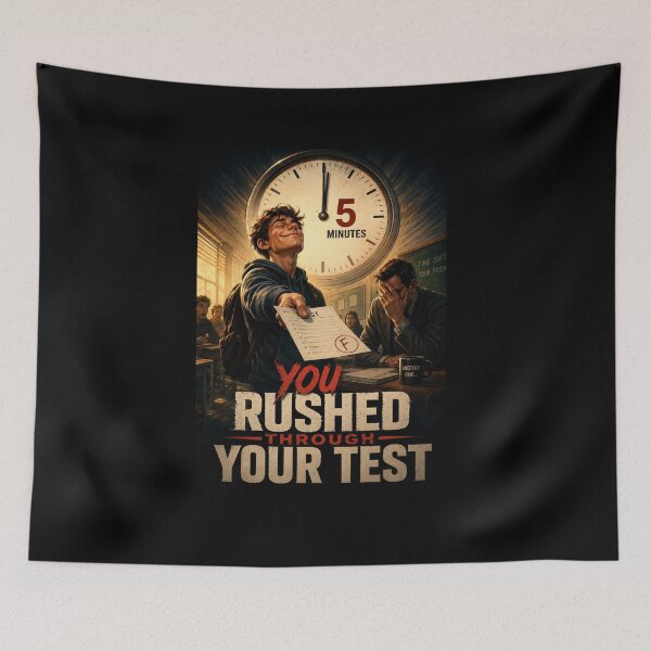 Item preview, You Rushed Through Your Test Funny School Exam Meme designed and sold by super-think.