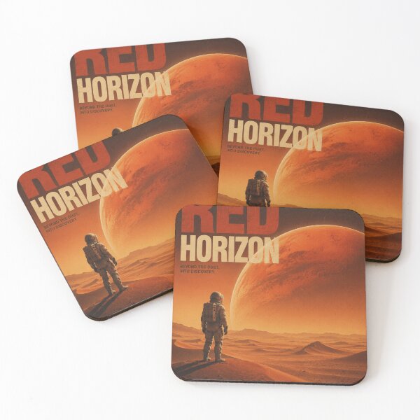 Item preview, Red Horizon – Retro Futuristic Space Travel Poster designed and sold by Watchyyy.