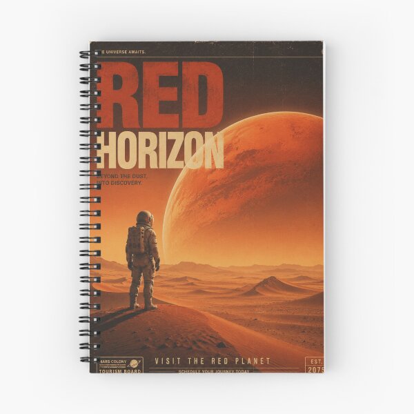 Item preview, Red Horizon – Retro Futuristic Space Travel Poster designed and sold by Watchyyy.