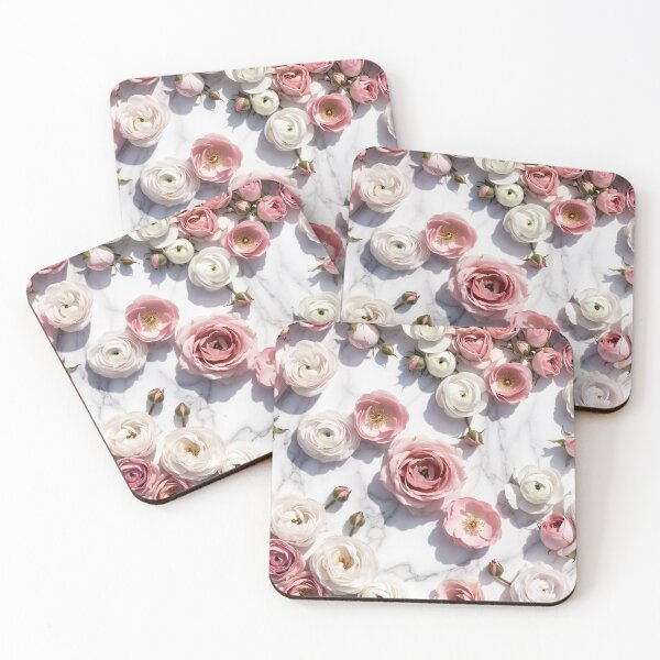 Item preview, Dense Pink Rose Marble Art designed and sold by IntelliMindDesigns.