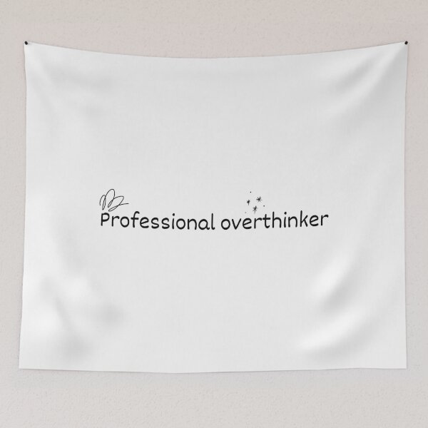 Item preview, Professional Overthinker Cute Minimalist Relatable Quote designed and sold by Rehnair.