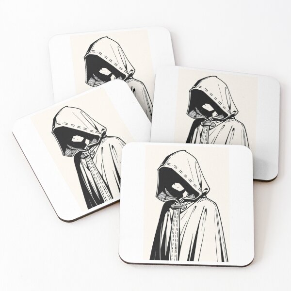 Item preview, Fashion - Man in Black Hooded Cloak Hidden Face Streetwear Anime Variant 4 designed and sold by AnimeShin.