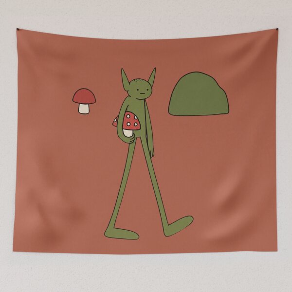 Item preview, Long Legged Forest Goblin with Red Mushroom designed and sold by bosamji.