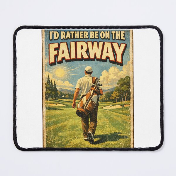 Item preview,  I'd Rather Be On The Fairway Vintage Golf Poster Sunny Day Gift For Golf Lover designed and sold by Print Loft.