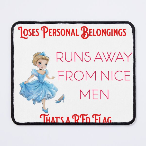 Item preview, Cinderella Red Flag Funny Fairy Tale Parody designed and sold by ArtisticDesignsbyLinda.