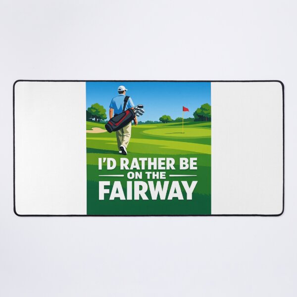 Item preview,  I'd Rather Be On The Fairway Flat Vector Golf Minimalist Gift For Golf Lover designed and sold by Print Loft.