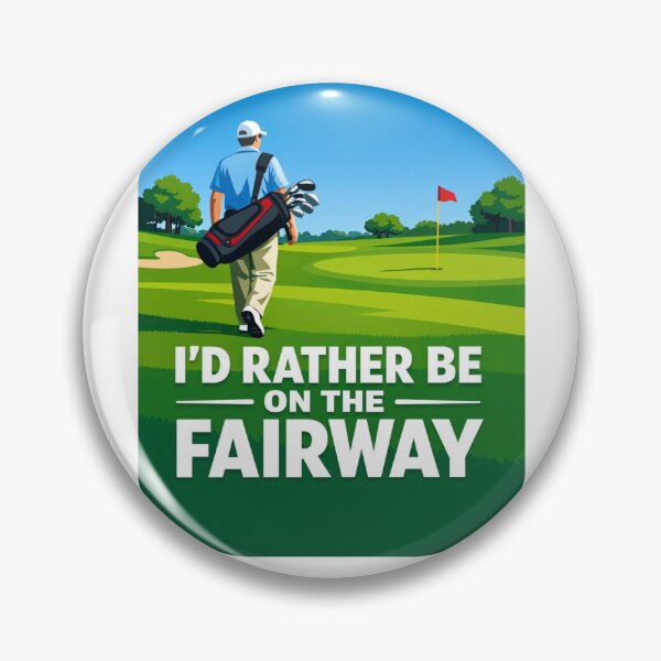 Item preview,  I'd Rather Be On The Fairway Flat Vector Golf Minimalist Gift For Golf Lover designed and sold by Print Loft.