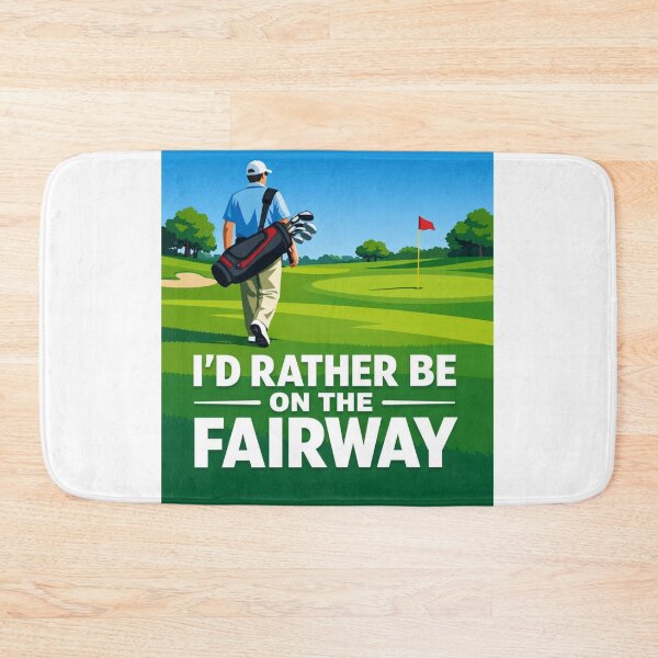 Item preview,  I'd Rather Be On The Fairway Flat Vector Golf Minimalist Gift For Golf Lover designed and sold by Print Loft.