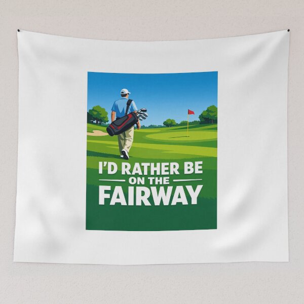 Item preview,  I'd Rather Be On The Fairway Flat Vector Golf Minimalist Gift For Golf Lover designed and sold by Print Loft.