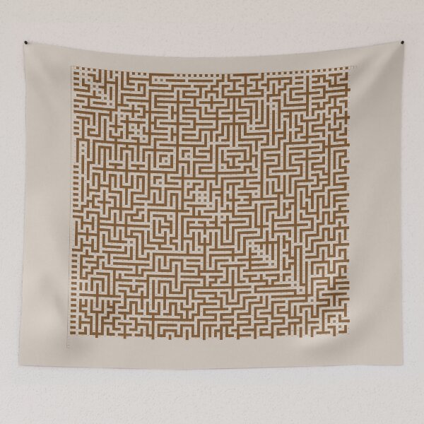 Item preview, Geometric Maze Accent Coffee Colour designed and sold by AnthonyXCool.