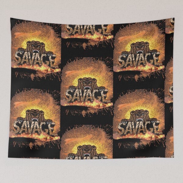 Item preview, Savage Bear Fire Grizzly Wildlife Graphic Design designed and sold by alizaussi.