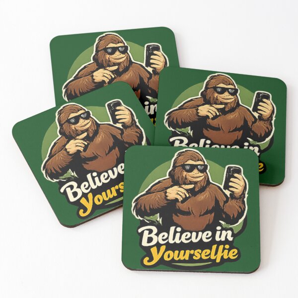 Item preview, Believe In Yourselfie – Funny Bigfoot Selfie Logo designed and sold by Log77.
