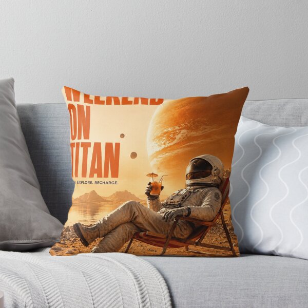 Item preview, Weekend On Titan – Retro Futuristic Travel Poster designed and sold by Watchyyy.