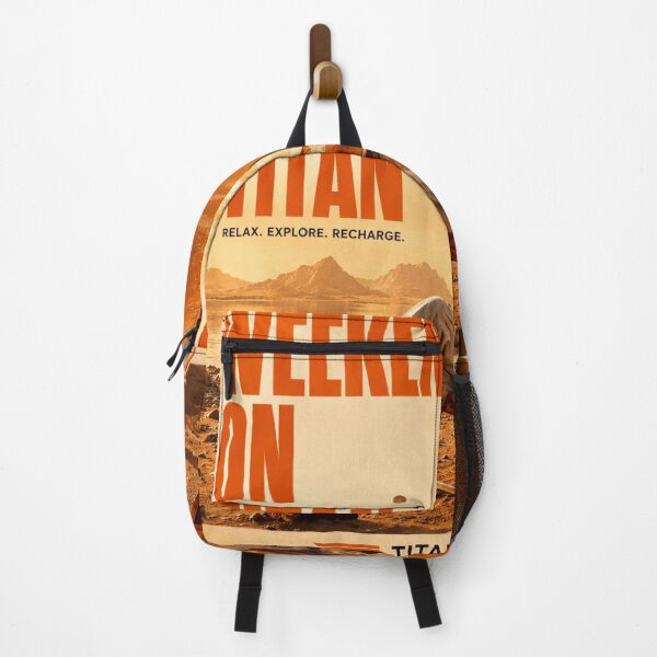 Item preview, Weekend On Titan – Retro Futuristic Travel Poster designed and sold by Watchyyy.
