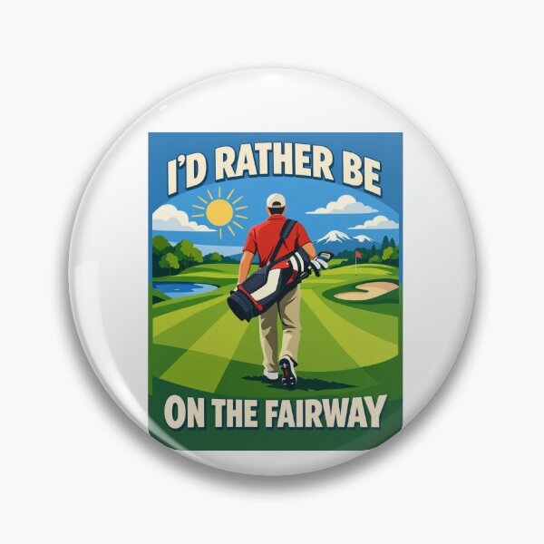 Item preview,  I'd Rather Be On The Fairway Flat Vector Golf Sunny Day Gift For Golf Lover designed and sold by Print Loft.