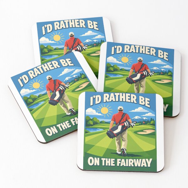 Item preview,  I'd Rather Be On The Fairway Flat Vector Golf Sunny Day Gift For Golf Lover designed and sold by Print Loft.