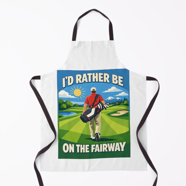 Item preview, I'd Rather Be On The Fairway Flat Vector Golf Sunny Day Gift For Golf Lover designed and sold by Print Loft.