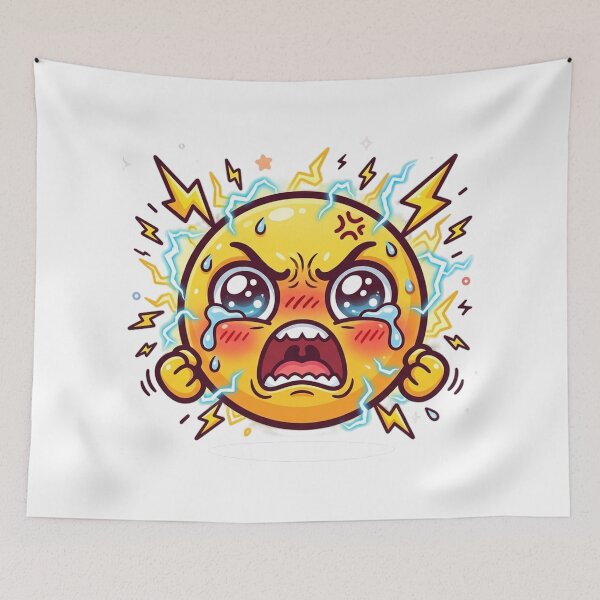 Item preview, Cute Angry Crying Explosive Rage Emoji designed and sold by Tom-Riley.