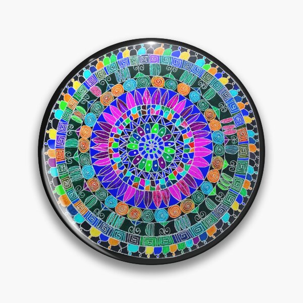Item preview, Electric Glow Mandala designed and sold by Stitched Stories.