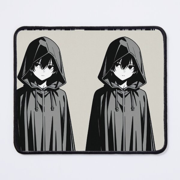 Item preview, Fashion - Man in Black Hooded Cloak Hidden Face Streetwear Anime Variant 5 designed and sold by AnimeShin.